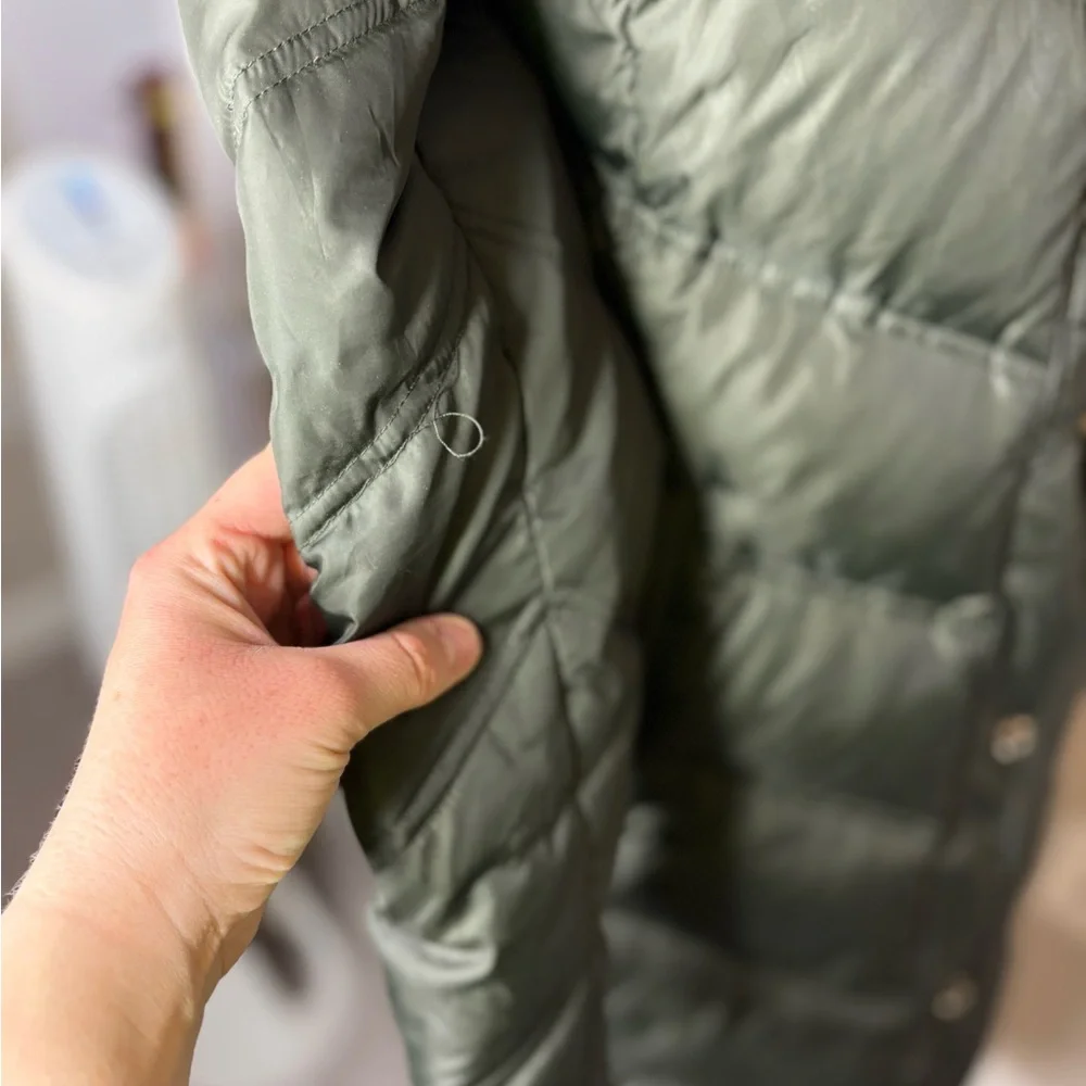 Michael Kors Olive Puffer Jacket with Fur Trim - Picture 5 of 15